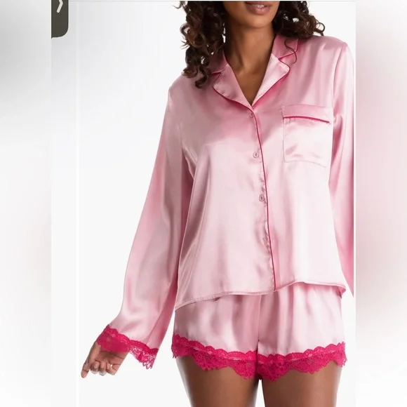 In Bloom satin shorts pajamas - Picture 2 of 7